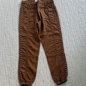 Anthropologie joggers. Elastic waist. Elastic cuffs. Burnt brown color   Xs